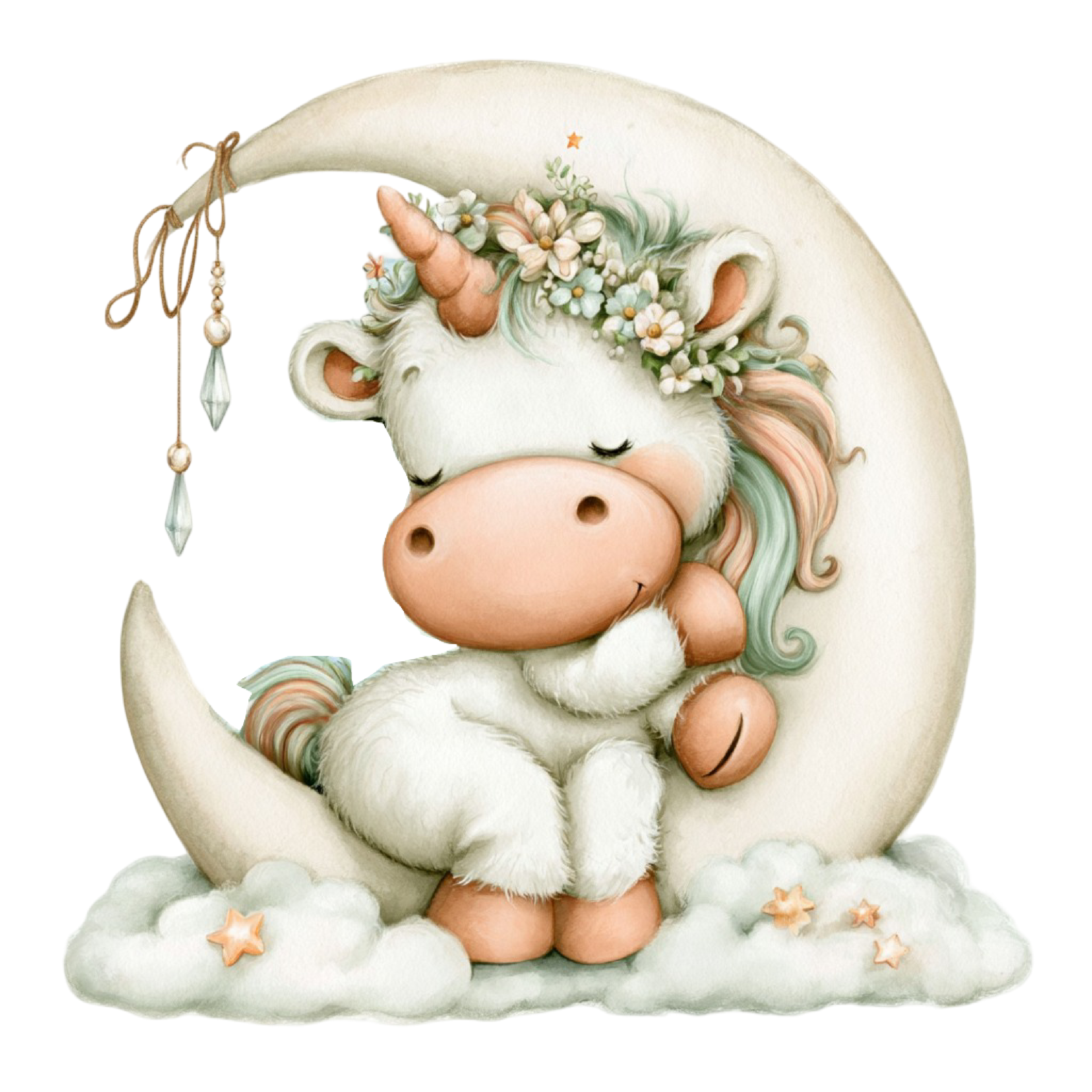 40 Whimsical Cute Unicorn PNG Clipart Bundle