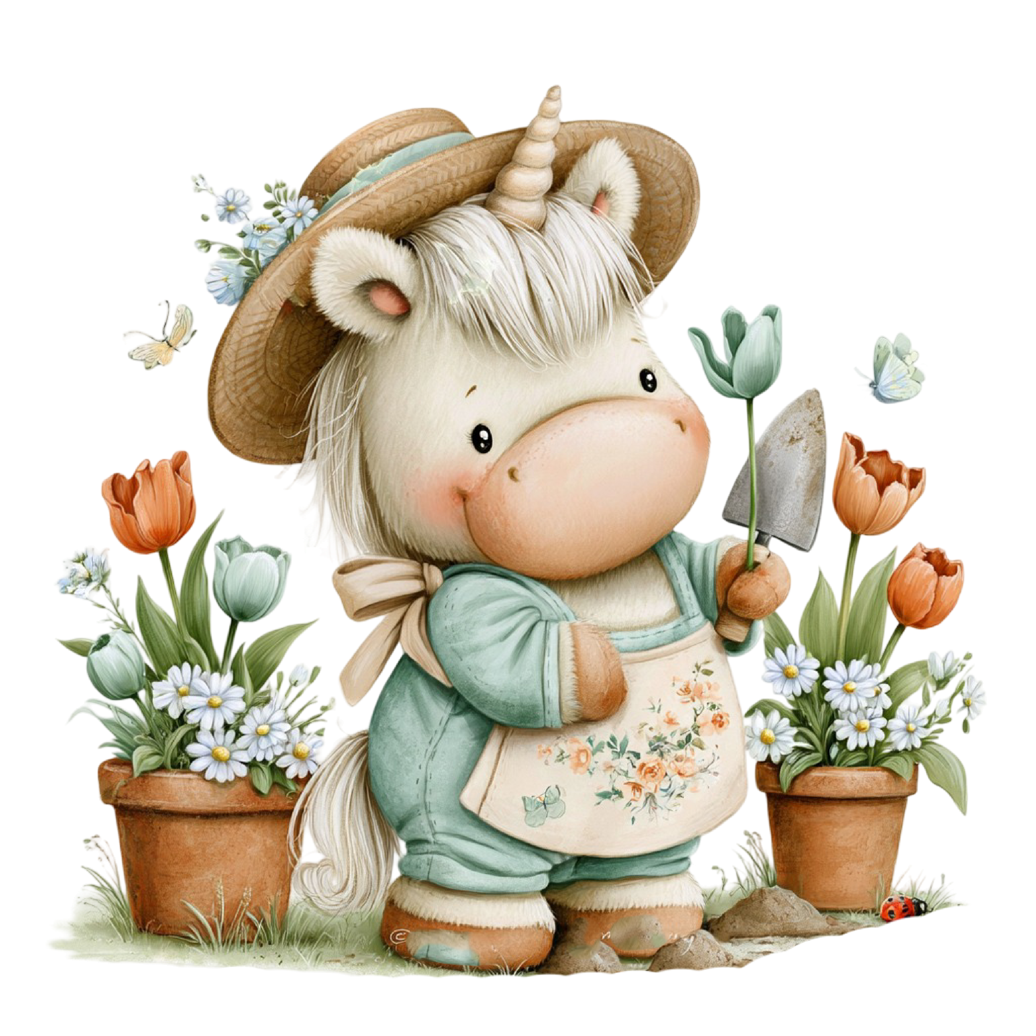 40 Whimsical Cute Unicorn PNG Clipart Bundle