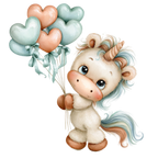 40 Whimsical Cute Unicorn PNG Clipart Bundle