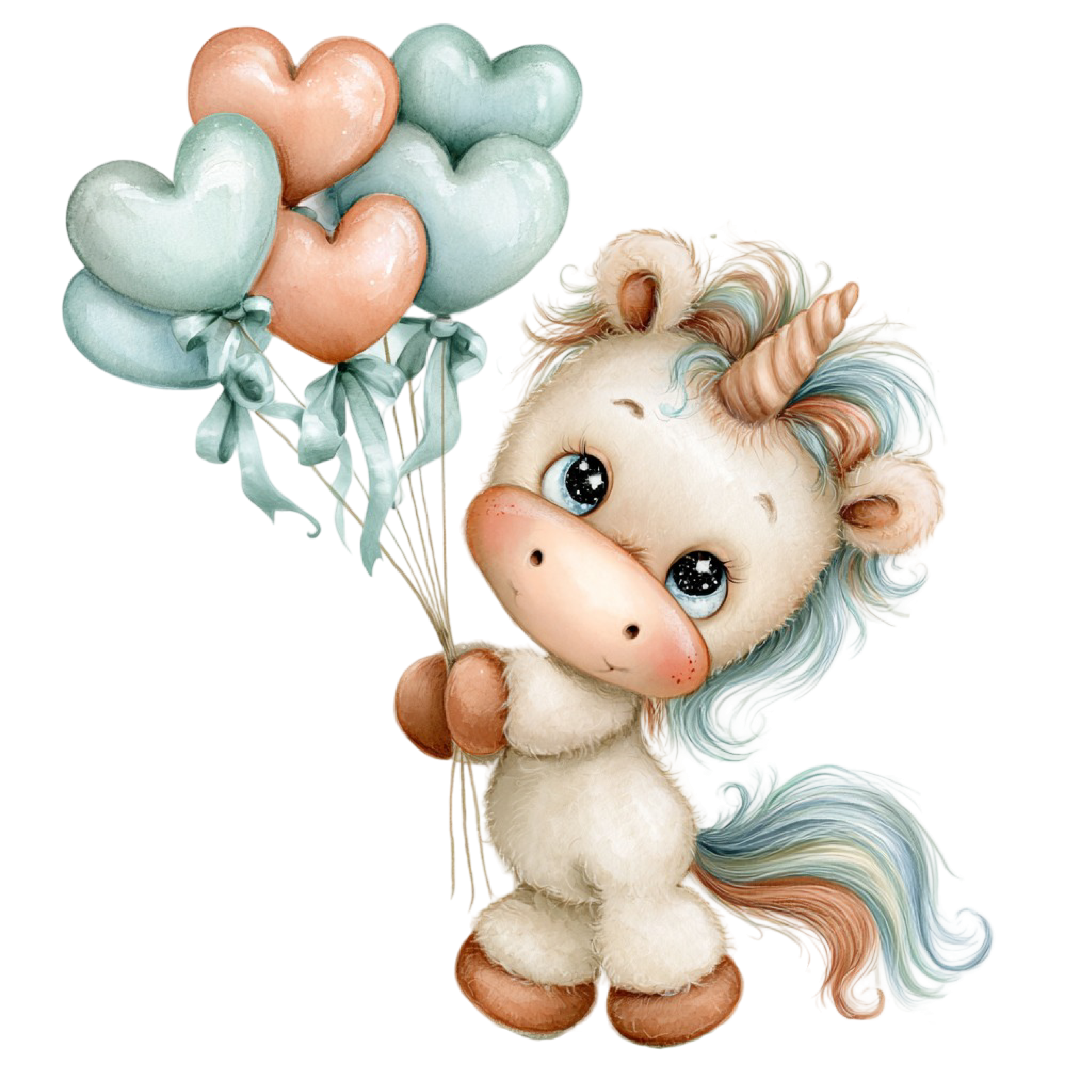 40 Whimsical Cute Unicorn PNG Clipart Bundle