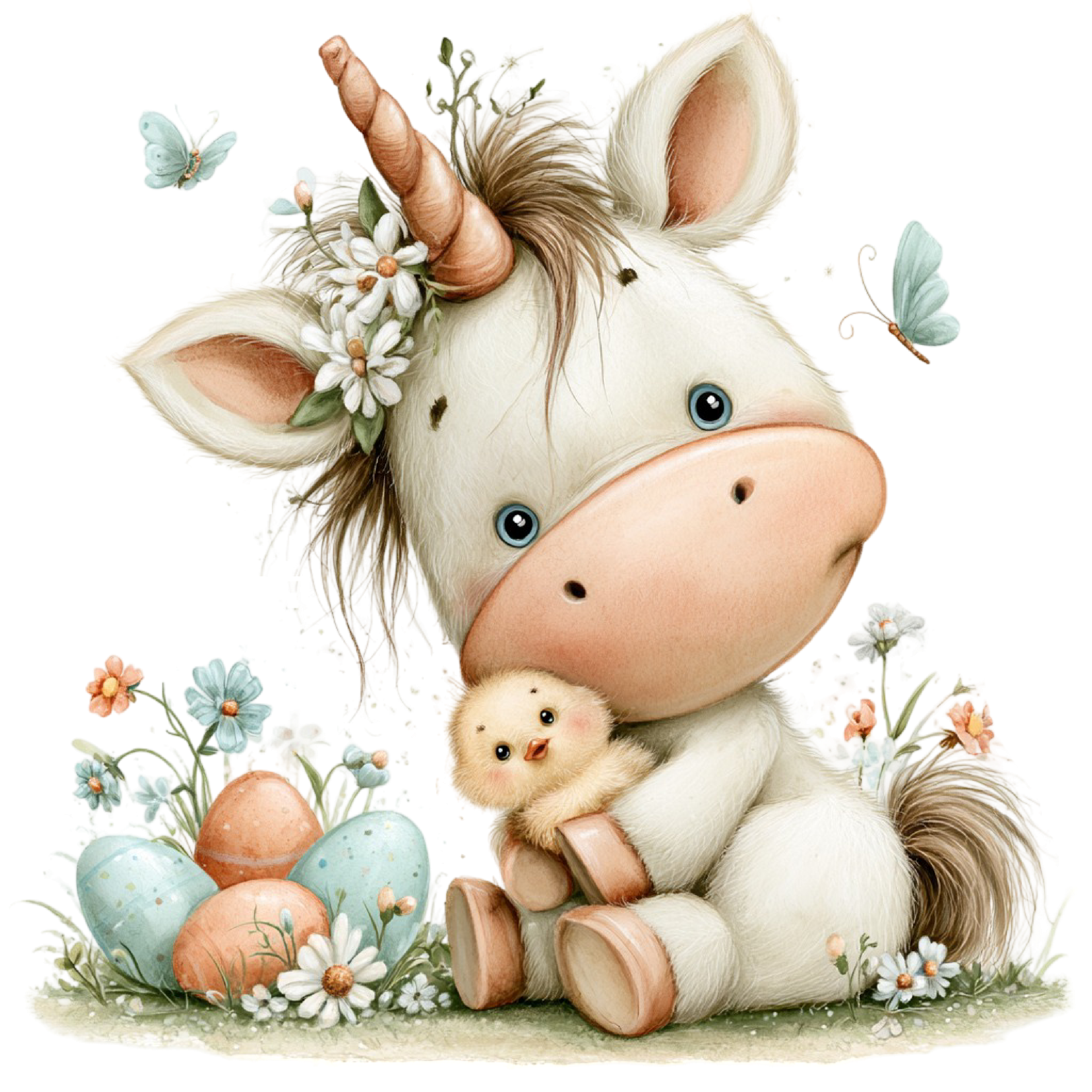 40 Whimsical Cute Unicorn PNG Clipart Bundle