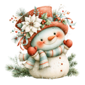 25 Cute Christmas Snowman PNG Clipart Bundle