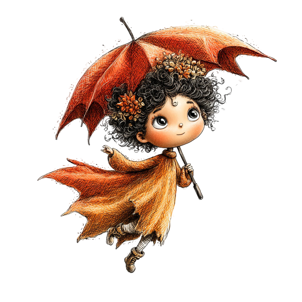 33 Autumn Forest Fairy Girl PNG Clipart Bundle