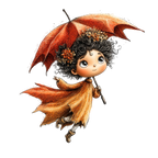 33 Autumn Forest Fairy Girl PNG Clipart Bundle