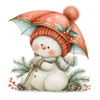 25 Cute Christmas Snowman PNG Clipart Bundle