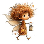 33 Autumn Forest Fairy Girl PNG Clipart Bundle