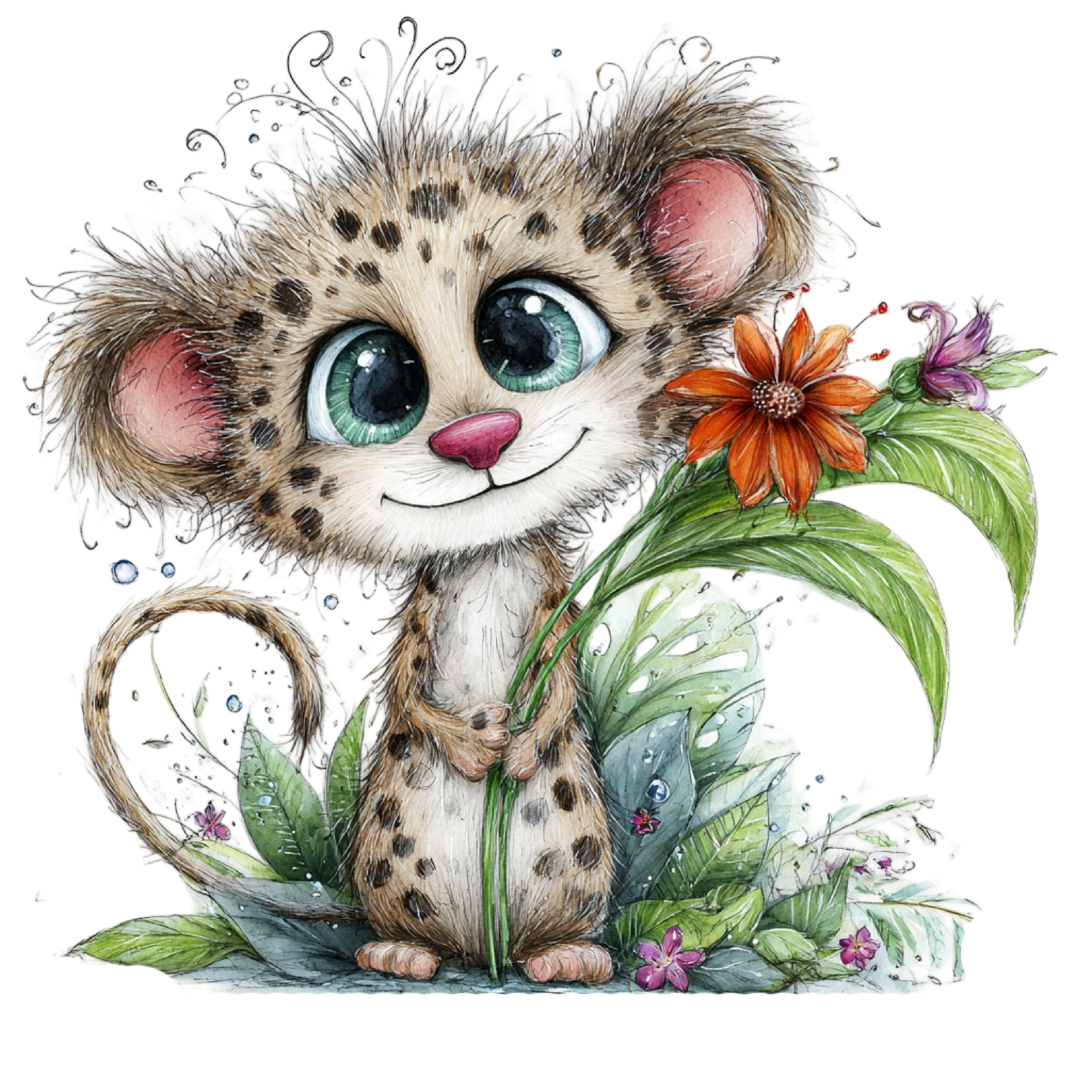98 Baby Jungle Animals PNG Clipart Bundle