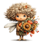33 Autumn Forest Fairy Girl PNG Clipart Bundle