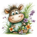 98 Baby Jungle Animals PNG Clipart Bundle