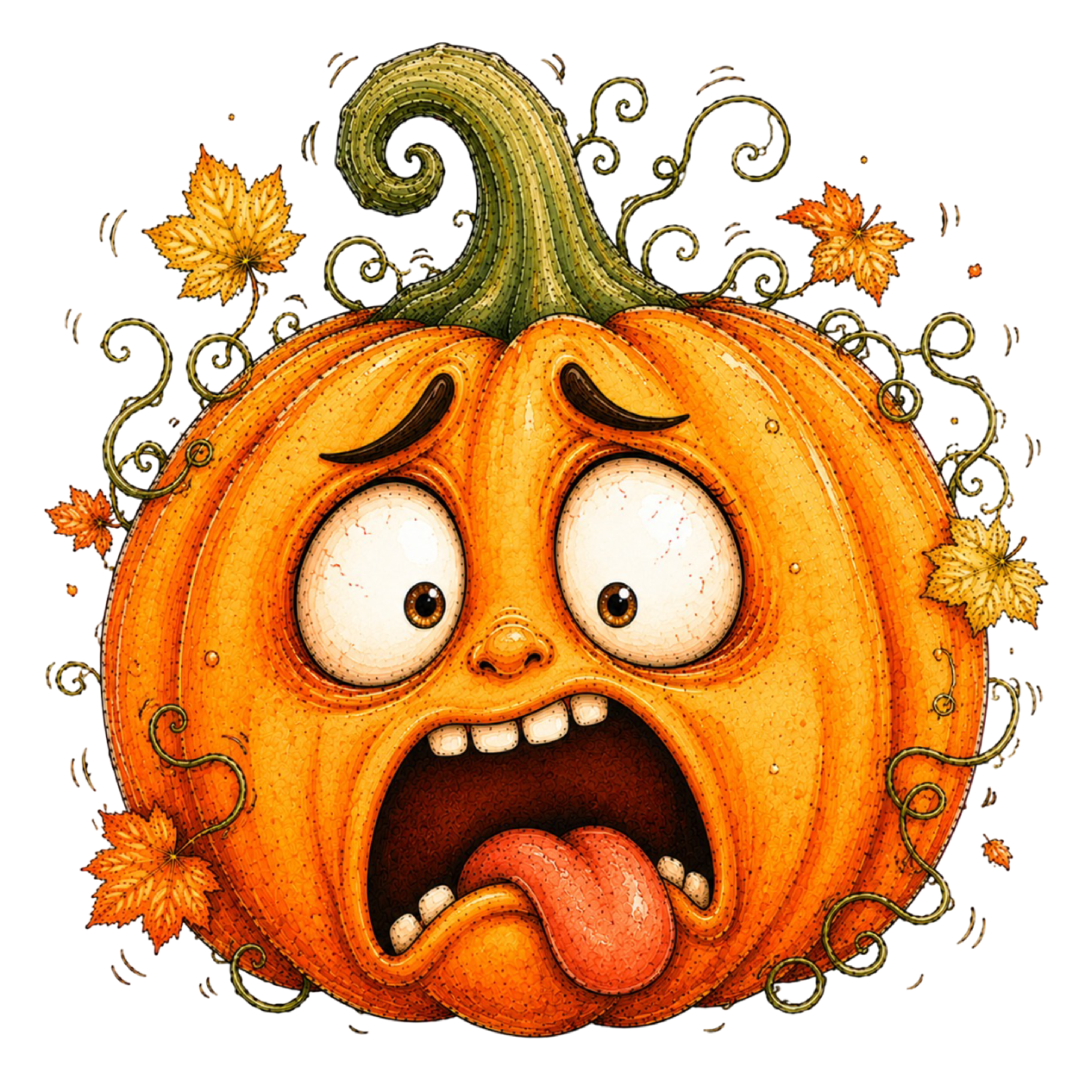 30 Funny Halloween Pumpkin PNG Clipart Bundle