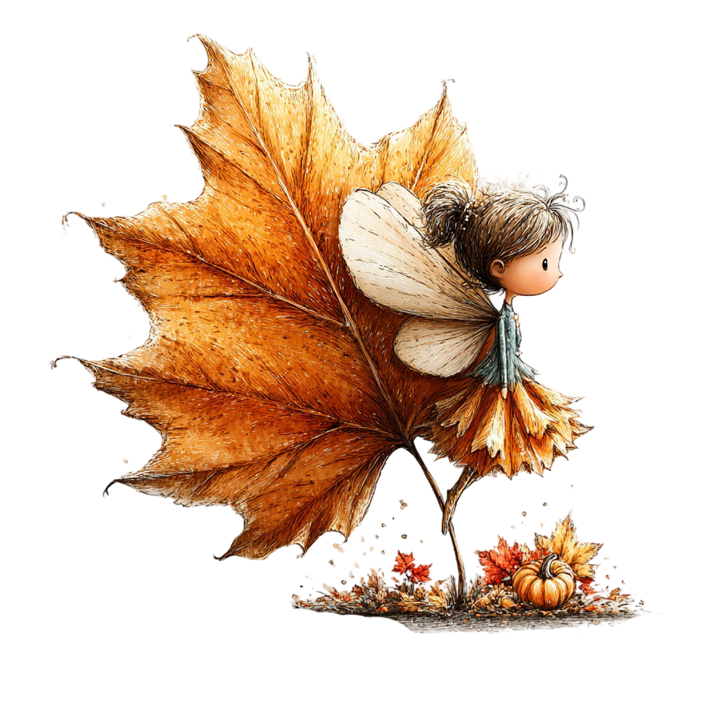 33 Autumn Forest Fairy Girl PNG Clipart Bundle
