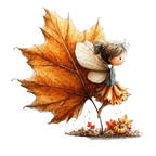 33 Autumn Forest Fairy Girl PNG Clipart Bundle