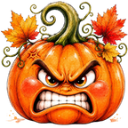 30 Funny Halloween Pumpkin PNG Clipart Bundle
