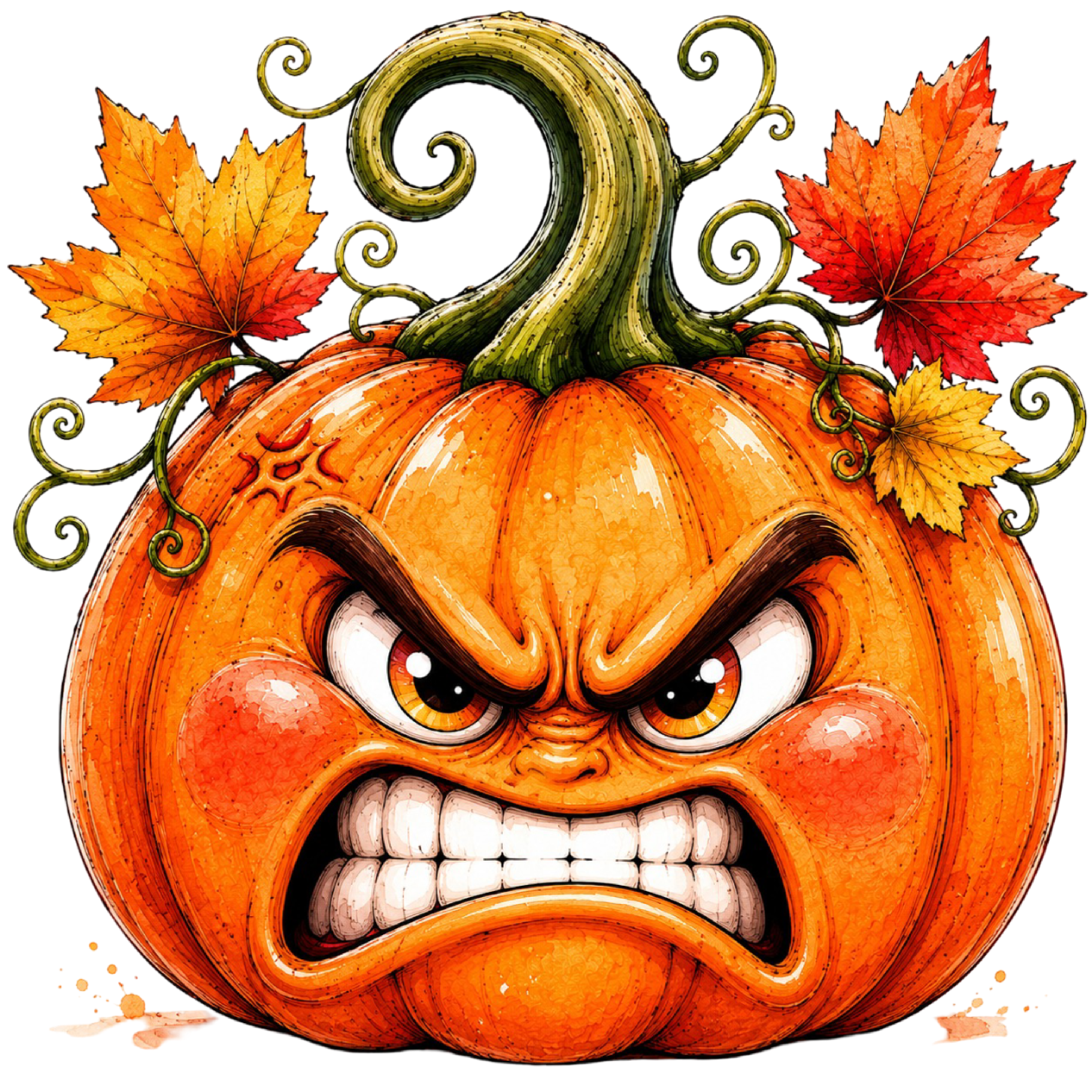 30 Funny Halloween Pumpkin PNG Clipart Bundle