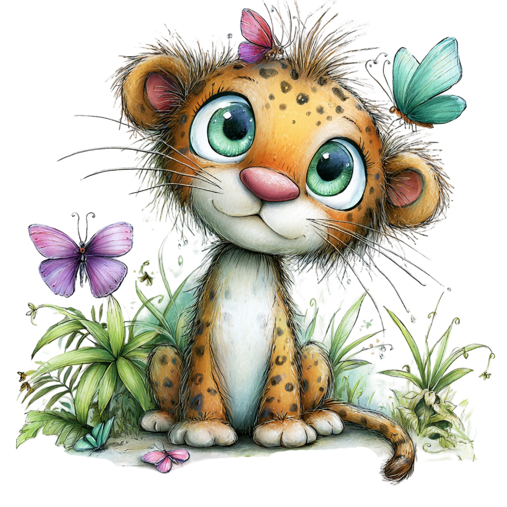 98 Baby Jungle Animals PNG Clipart Bundle