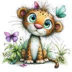 98 Baby Jungle Animals PNG Clipart Bundle
