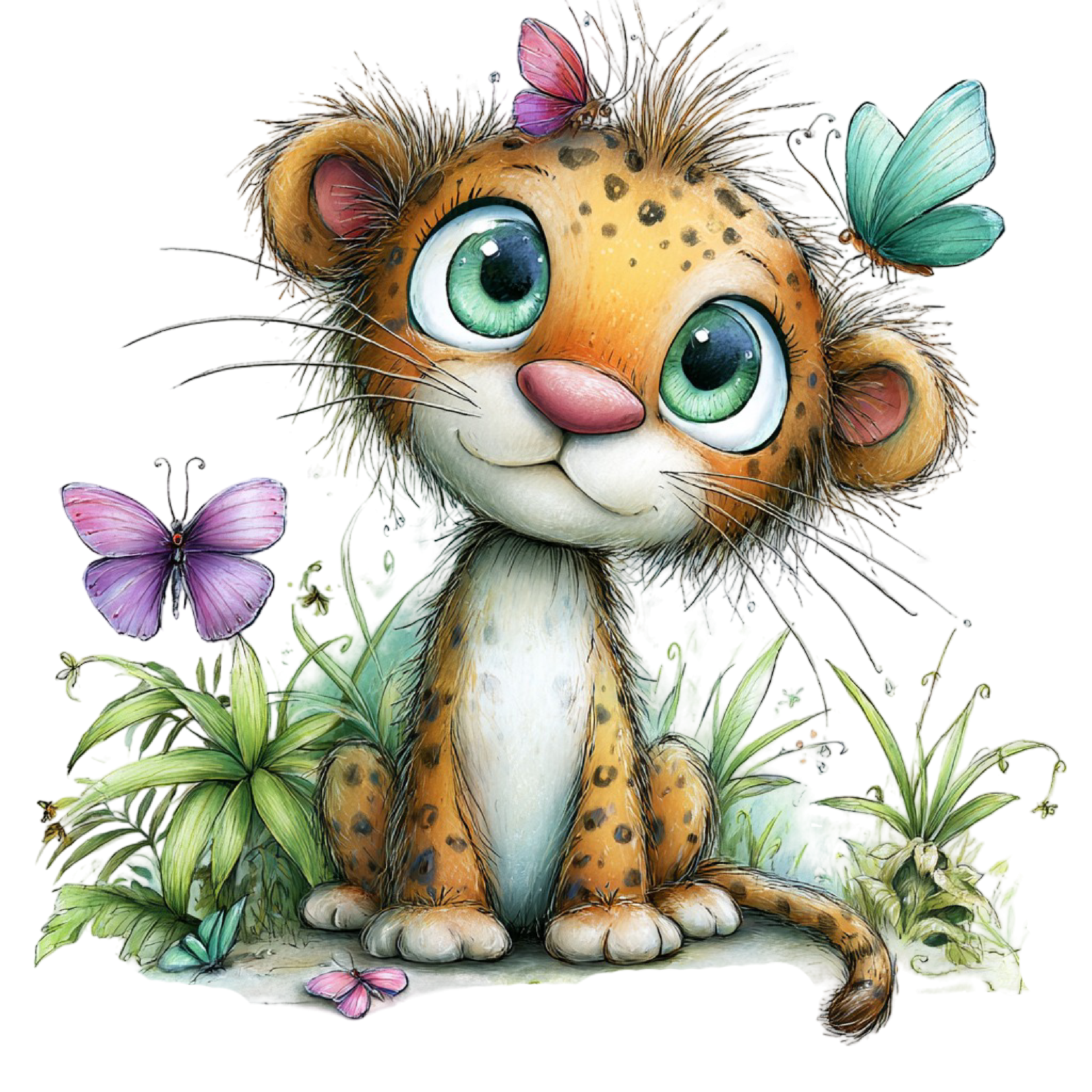 98 Baby Jungle Animals PNG Clipart Bundle