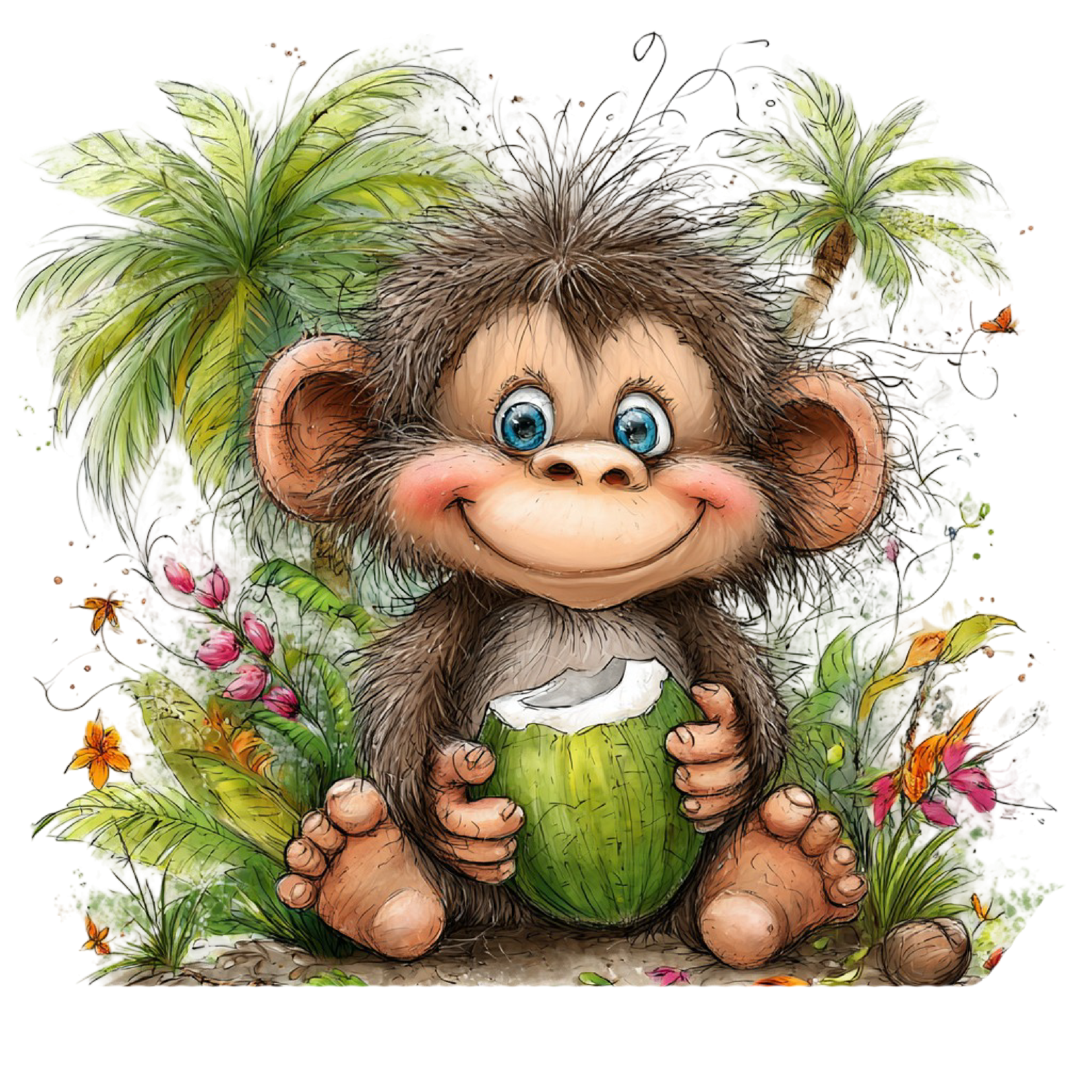 98 Baby Jungle Animals PNG Clipart Bundle