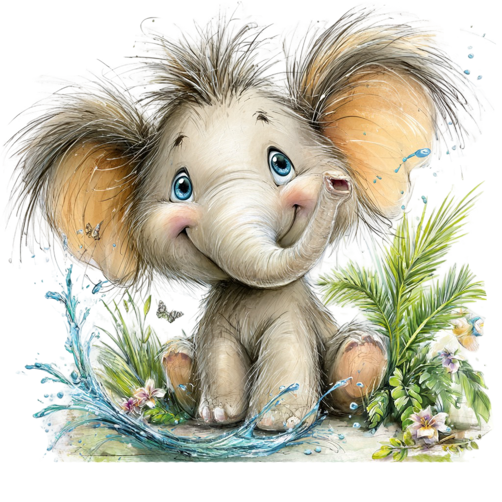 98 Baby Jungle Animals PNG Clipart Bundle
