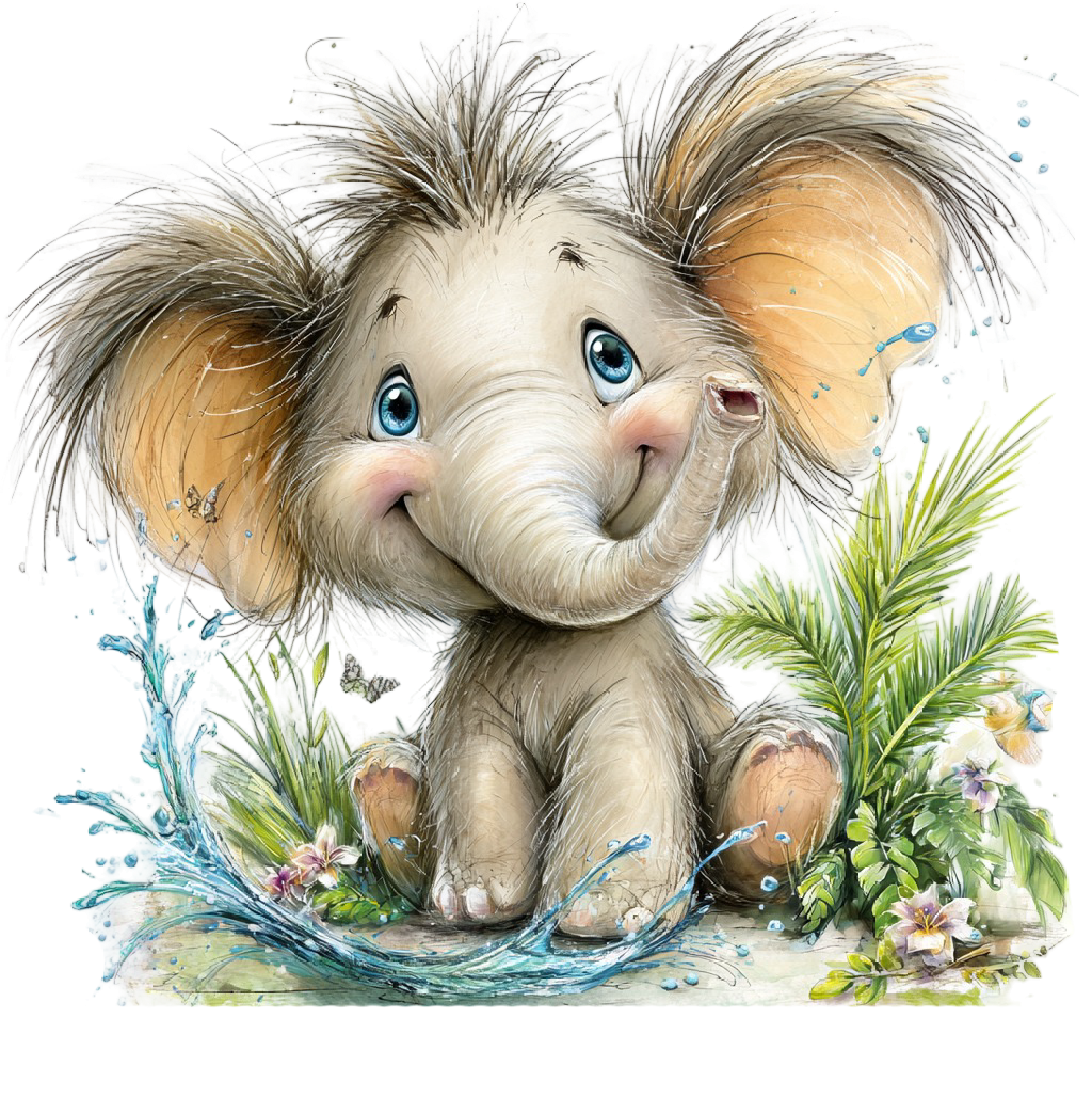 98 Baby Jungle Animals PNG Clipart Bundle