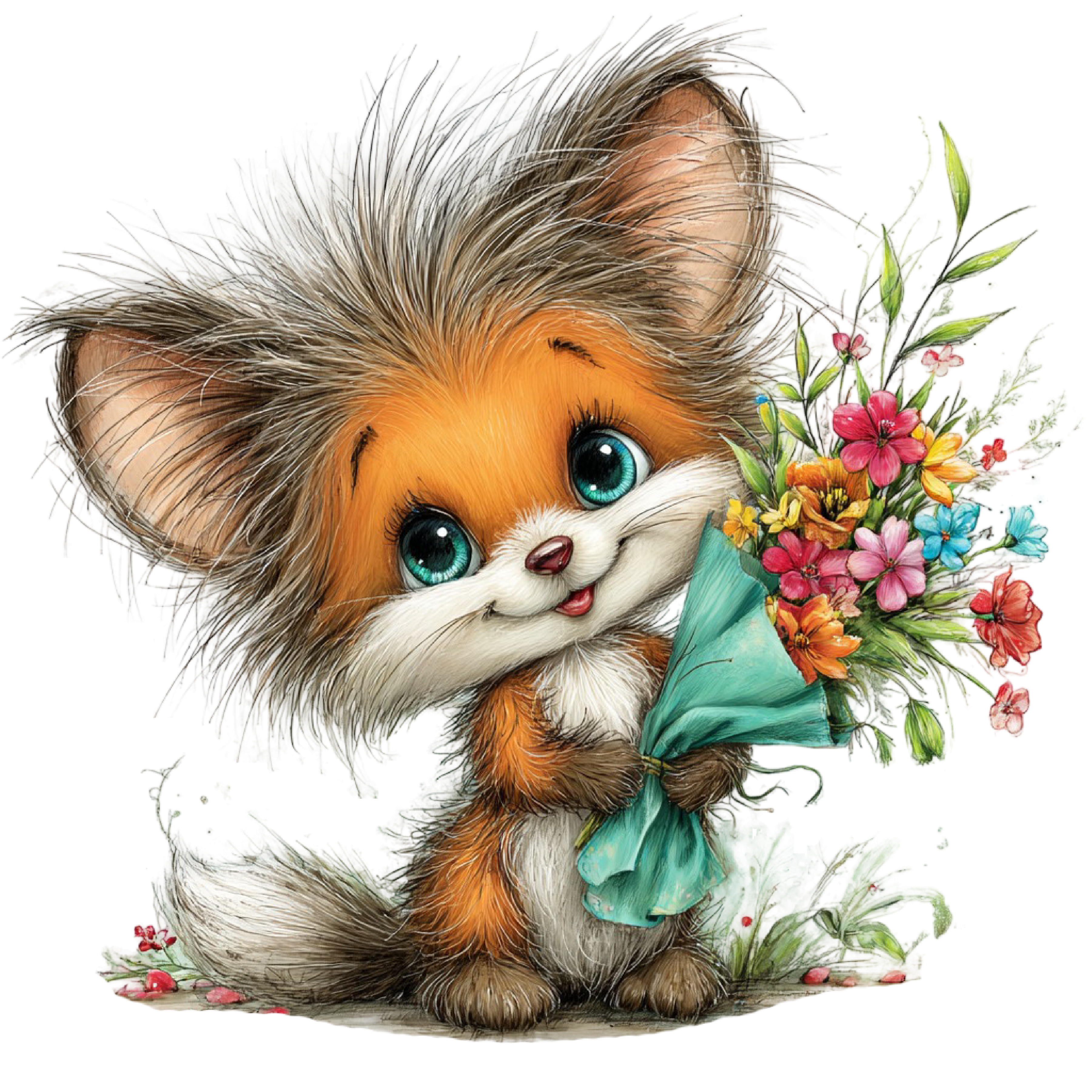 98 Baby Jungle Animals PNG Clipart Bundle