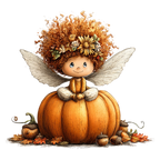33 Autumn Forest Fairy Girl PNG Clipart Bundle