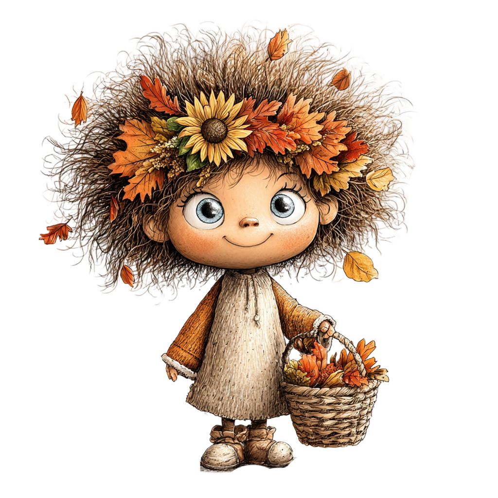 33 Autumn Forest Fairy Girl PNG Clipart Bundle