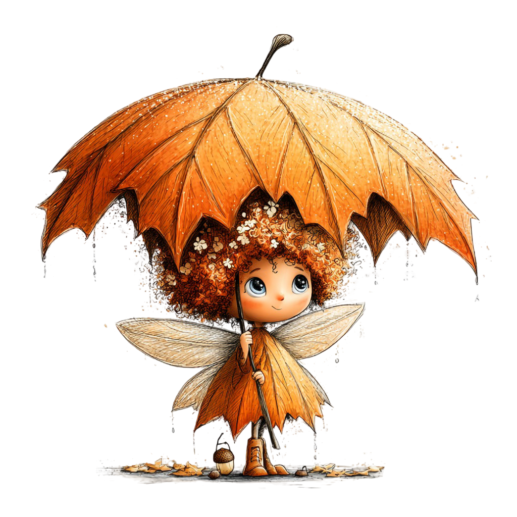 33 Autumn Forest Fairy Girl PNG Clipart Bundle