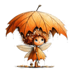 33 Autumn Forest Fairy Girl PNG Clipart Bundle