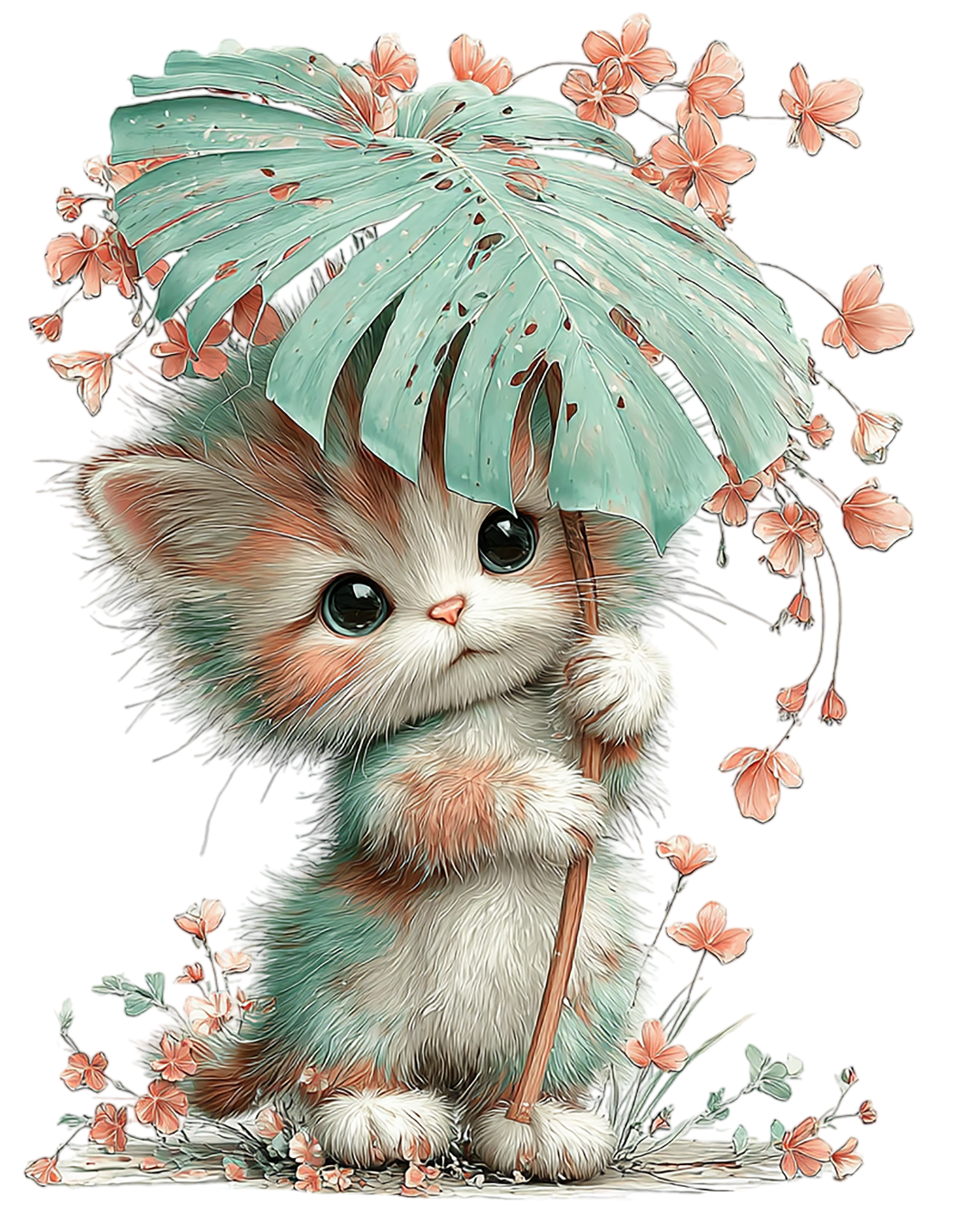 16 Cute Halloween Mummy Cat Clipart PNG Bundle