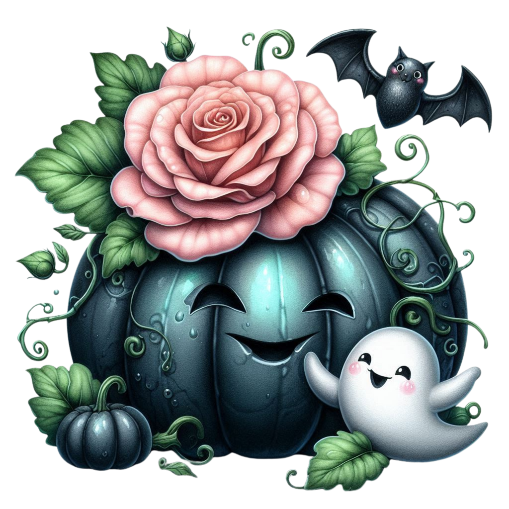 13 Cute Pink Ghost Pumpkin Halloween PNG Bundle