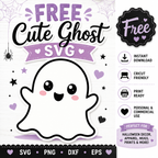 Free Cute Ghost SVG