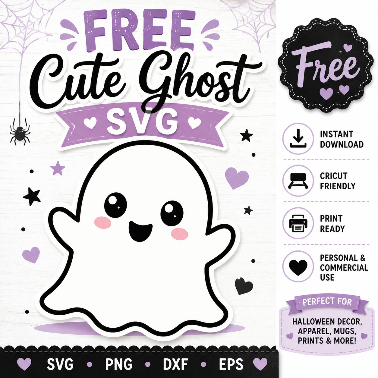 Free Cute Ghost SVG