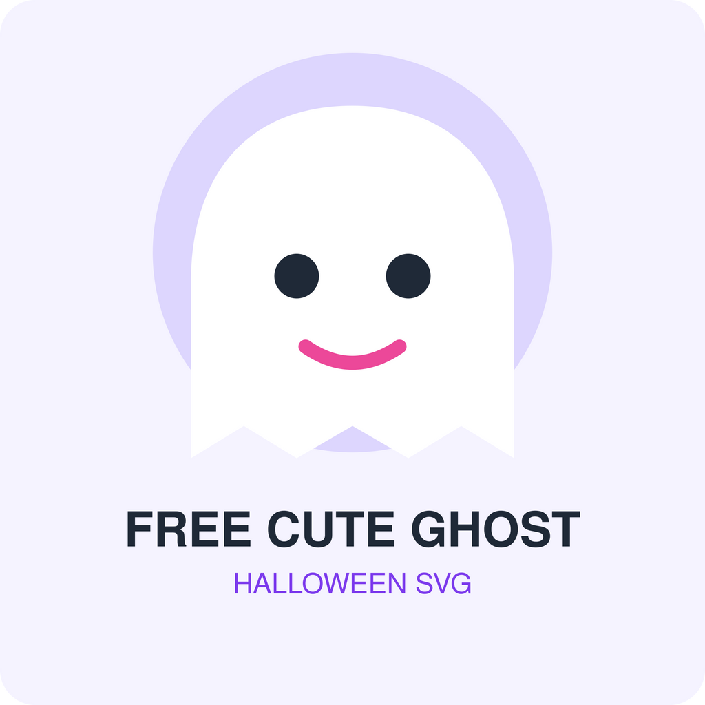 Free Cute Ghost SVG illustrated digital product preview