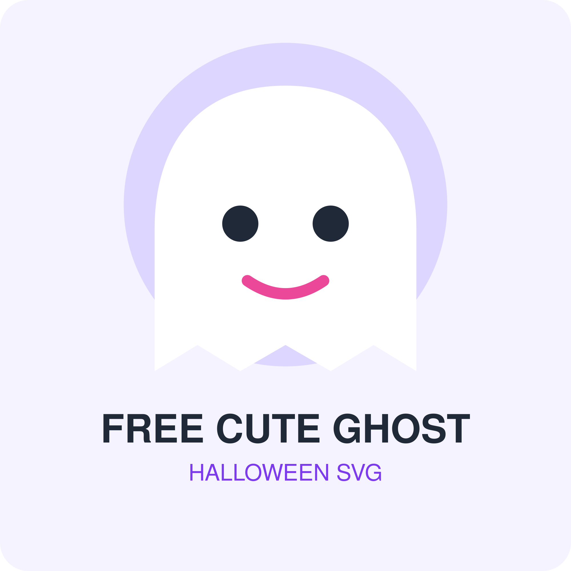 Free Cute Ghost SVG illustrated digital product preview