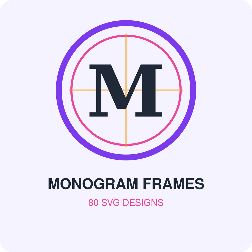 80 Family Monogram Frame Bundle illustrated digital product preview