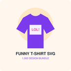 1,000 Funny T-Shirt SVG Bundle illustrated digital product preview