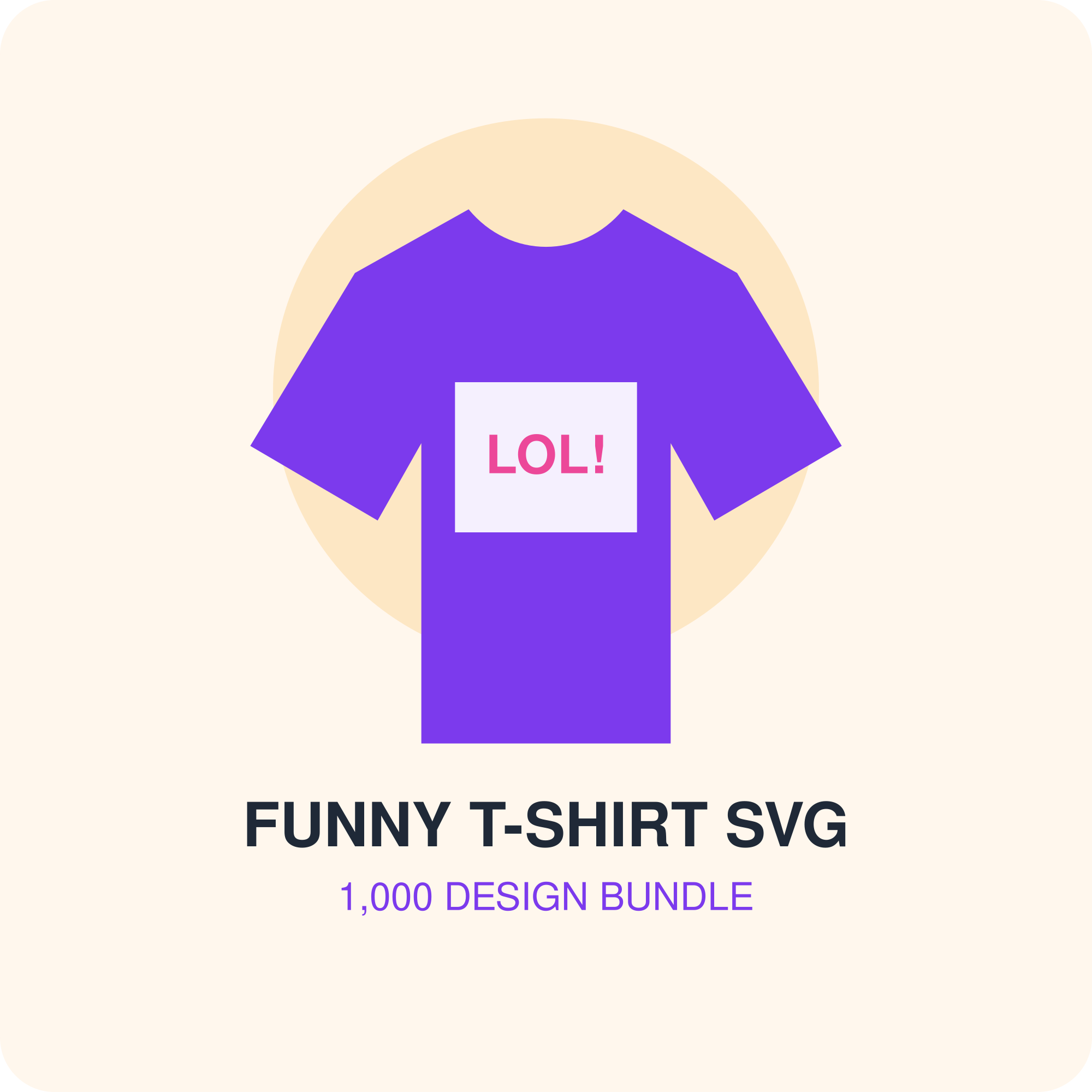 1,000 Funny T-Shirt SVG Bundle illustrated digital product preview