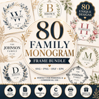 80 Family Monogram Frame Bundle