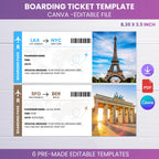 Editable Boarding Pass Template • Surprise Vacation Reveal (Digital Download)