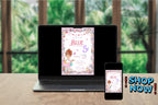 Pink Princess Birthday Invitation, Editable Fairy Party Invite (5x7 Digital Download)