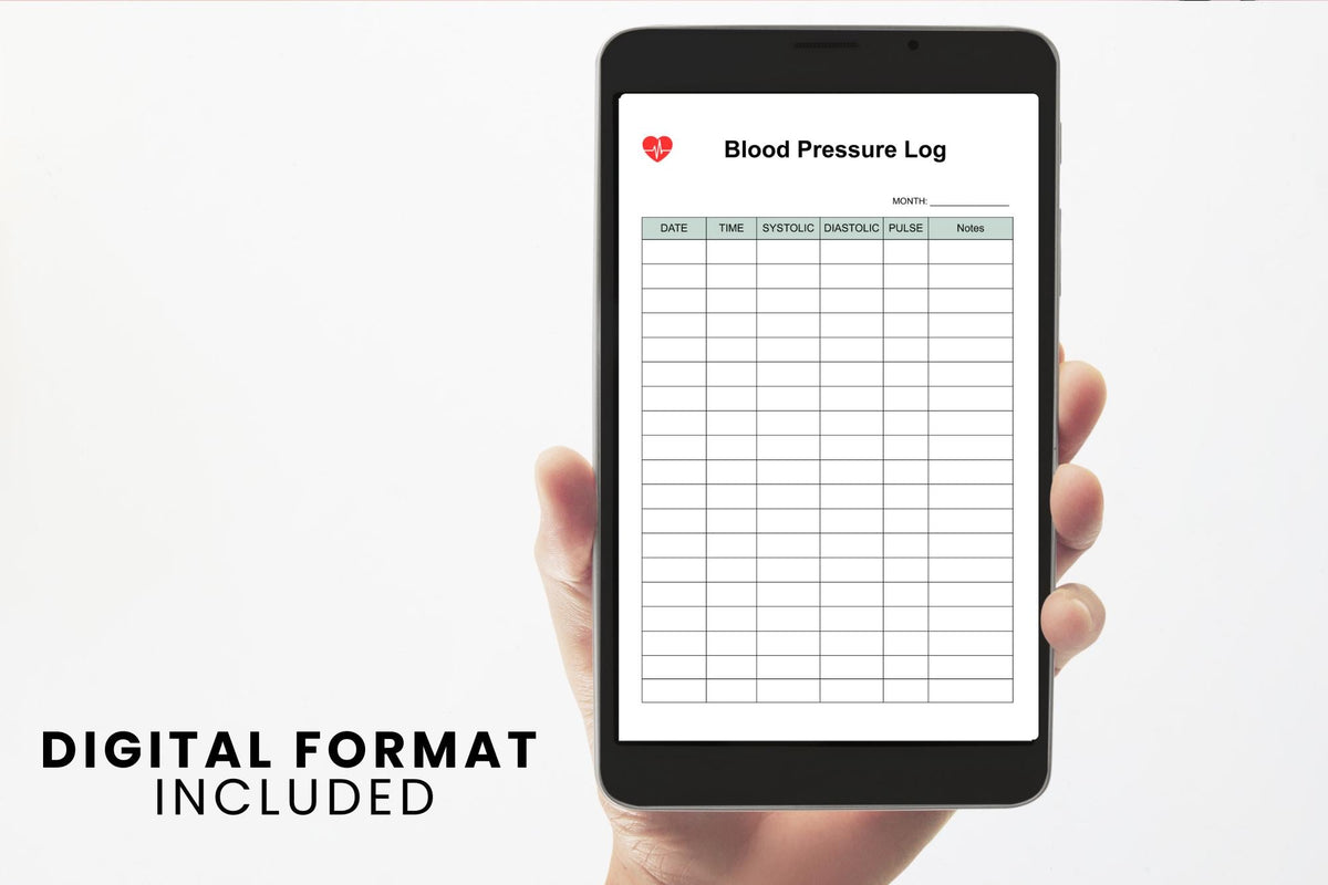 Blood Pressure Log Printable Blood Pressure Tracker PDF Blood Sugar Health Tracker Printable Medical Log Canva Editable A4 A5 US Letter