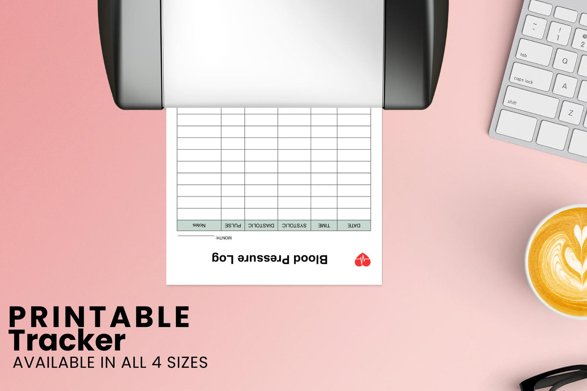 Blood Pressure Log Printable Blood Pressure Tracker PDF Blood Sugar Health Tracker Printable Medical Log Canva Editable A4 A5 US Letter