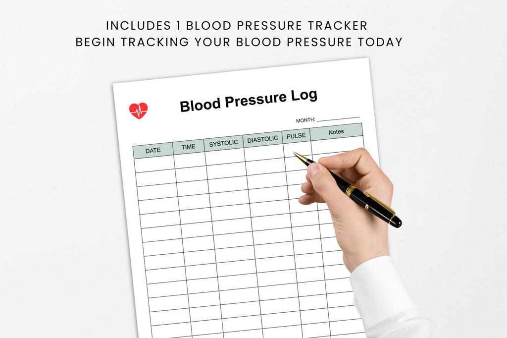 Blood Pressure Log Printable Blood Pressure Tracker PDF Blood Sugar Health Tracker Printable Medical Log Canva Editable A4 A5 US Letter