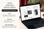 Wedding Newspaper Program Template, Editable Canva Timeline Magazine (Digital Download)