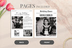 Editable Birthday Newspaper Poster, Custom Party Template (Digital Download)