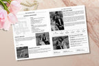 Wedding Newspaper Program Template, Editable Canva Timeline Magazine (Digital Download)