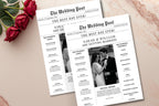 Wedding Newspaper Program Template, Editable Canva Timeline Magazine (Digital Download)