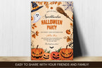 Editable Halloween Party Invitation, Spooktacular Pumpkin Costume Invite (5x7 Download)