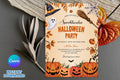 Editable Halloween Party Invitation, Spooktacular Pumpkin Costume Invite (5x7 Download)